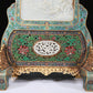 A Fabulous Imperial Cloisonne White Jade-Inlaid 'Landscape& Figure' Table Screen With Poem Inscriptions