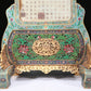 A Fabulous Imperial Cloisonne White Jade-Inlaid 'Landscape& Figure' Table Screen With Poem Inscriptions