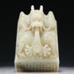 A Marvelous White Jade 'Dragon' Seal With Poem Inscriptions