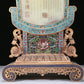 An Exquisite Imperial Cloisonne White Jade-Inlaid 'Dragon& Auspicious Cloud' Table Screen With Poem Inscriptions