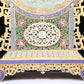 An Exquisite Cloisonne White Jade-Inlaid 'Dragon& Auspicious Cloud' Table Screen With Poem Inscriptions