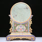 An Exquisite Cloisonne White Jade-Inlaid 'Dragon& Auspicious Cloud' Table Screen With Poem Inscriptions