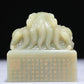 An Exquisite White Jade 'Dragon& Auspicious Cloud' Seal With Poem Inscriptions