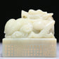 An Exquisite White Jade 'Dragon' Seal With Poem Inscriptions