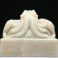 An Exquisite White Jade 'Dragon' Seal With Poem Inscriptions