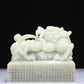 An Exquisite White Jade 'Dragon' Seal With Poem Inscriptions