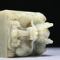 An Exquisite White Jade 'Dragon' Seal With Poem Inscriptions