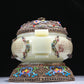 An Elaborate White Jade Gold-Mounted Blueing 'Scrolling Lotus' Censer