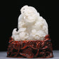 An Elaborate White Jade 'Figure' Decoration