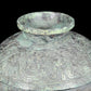 A precious bronze two-eared tripod furnace with auspicious animal patterns and a lid