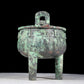 A precious bronze animal-faced two-eared and tripod furnace