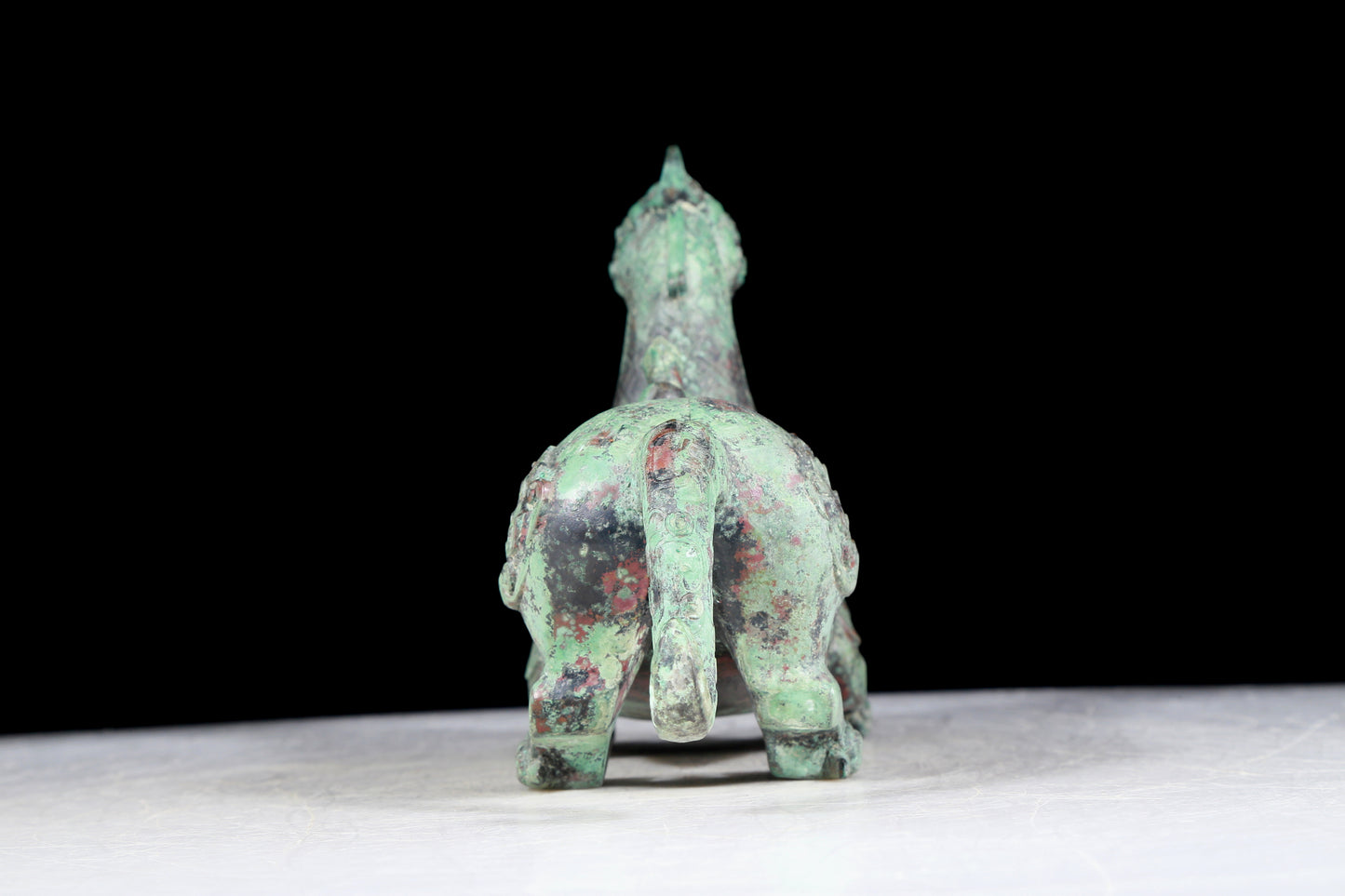 A precious bronze auspicious animal ornament