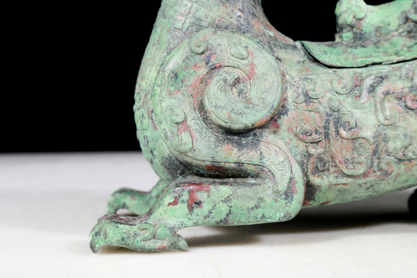 A precious bronze auspicious animal ornament