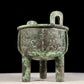 A precious bronze animal-faced two-eared and tripod censer