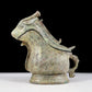 A precious bronze ewer with auspicious animal patterns