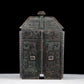 A precious bronze animal mask box with lid