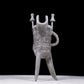 A precious bronze tripod cup with animal masks