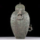 A rare bronze animal-faced amphora with lid