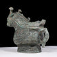 A precious bronze ewer with auspicious animal patterns