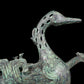 A precious bronze duck ewer