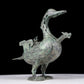 A precious bronze duck ewer