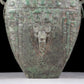 A rare bronze animal-faced amphora with lid