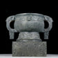 A precious bronze double-eared stove with auspicious animal patterns