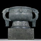 A precious bronze double-eared stove with auspicious animal patterns