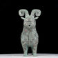 A precious bronze auspicious animal holding pot