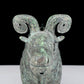 A precious bronze auspicious animal holding pot