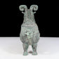 A precious bronze auspicious animal holding pot