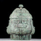 A precious bronze auspicious animal pattern jar with lid