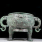 A rare bronze animal-mask elephant-ear censer