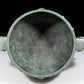 A rare bronze animal-mask elephant-ear censer