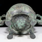 A rare bronze animal-mask elephant-ear censer