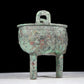 A precious bronze animal-faced two-eared and tripod censer