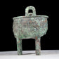 A precious bronze animal-faced two-eared and tripod censer