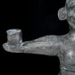 A precious bronze figure candlestick