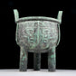 A precious bronze animal mask with two ears and three sets of censers