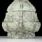 A precious bronze auspicious animal pattern jar with lid