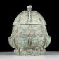 A precious bronze auspicious animal pattern jar with lid