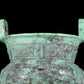 A precious bronze animal-faced two-eared and tripod censer