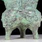 A precious bronze animal-faced two-eared and tripod censer