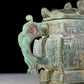 A precious bronze kettle with animal mask pattern