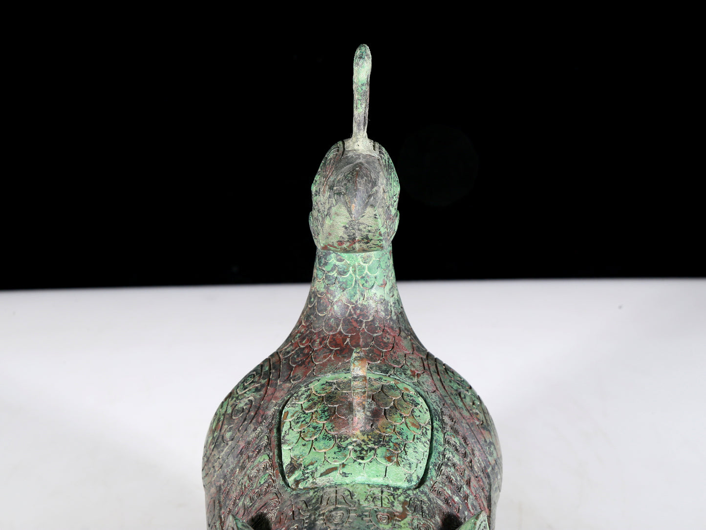 A precious bronze auspicious animal jar