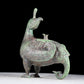 A precious bronze auspicious animal jar