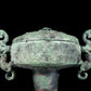 A precious bronze dragon-patterned double-eared stove with lid