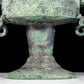 A precious bronze dragon-patterned double-eared stove with lid