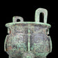 A precious bronze animal-faced two-eared and tripod furnace