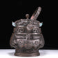 A Precious Bronze 'Animal Mask' Beast-Handled Jar With Inscriptions